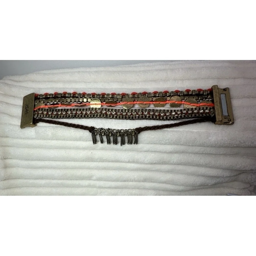 SILPADA K & R KRB0040 MAGIC CARPET Brass Swarovski Crystal 7.5